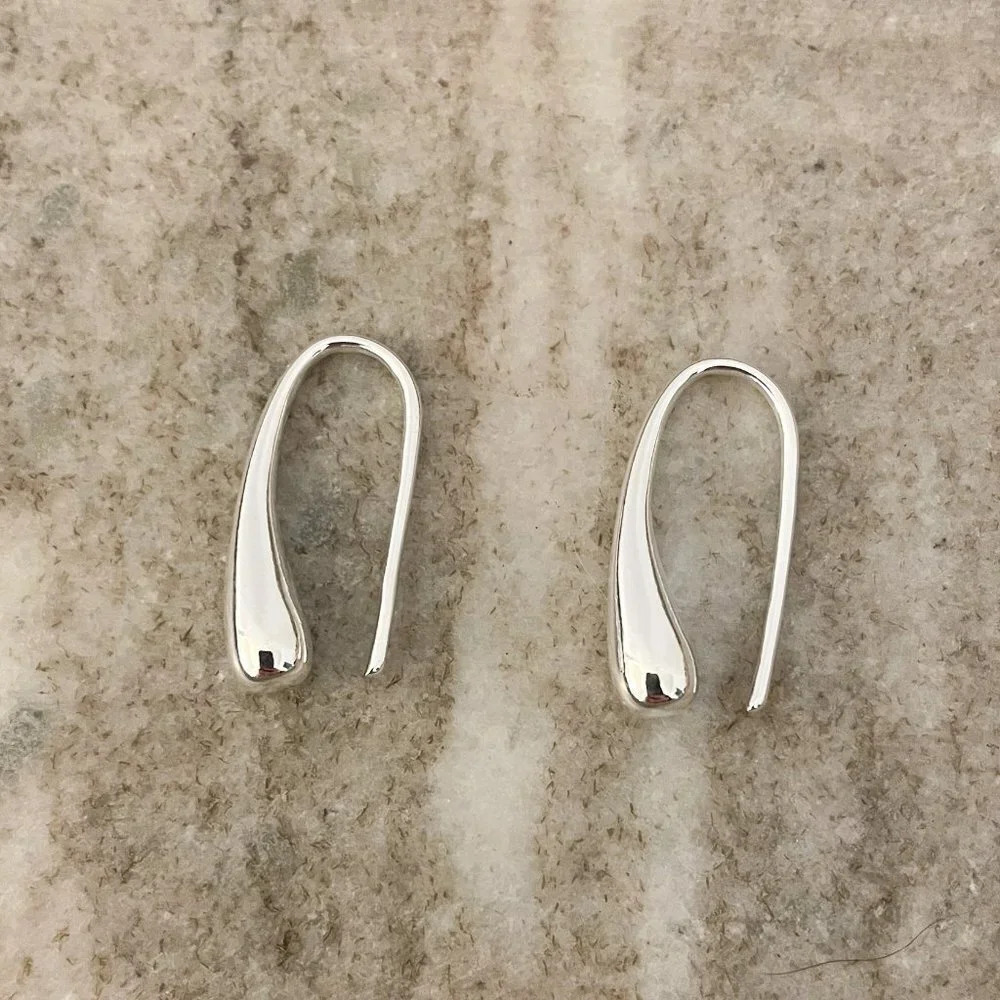 925 Sterling Silver Teardrop Earrings Waterdrop Earrings Statement Earrings